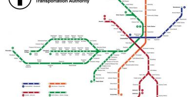 Kereta bawah tanah di Boston peta