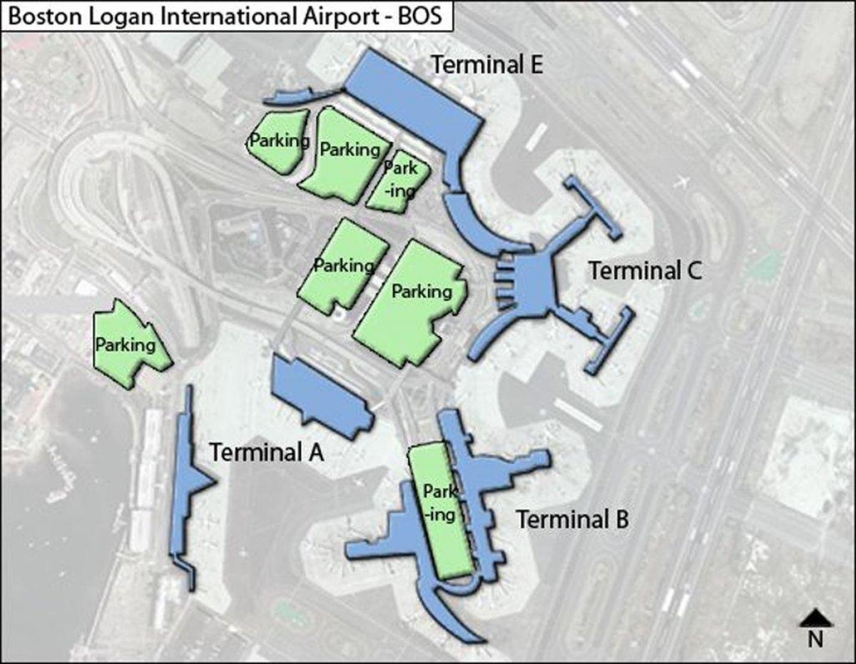 peta Boston bandara Logan