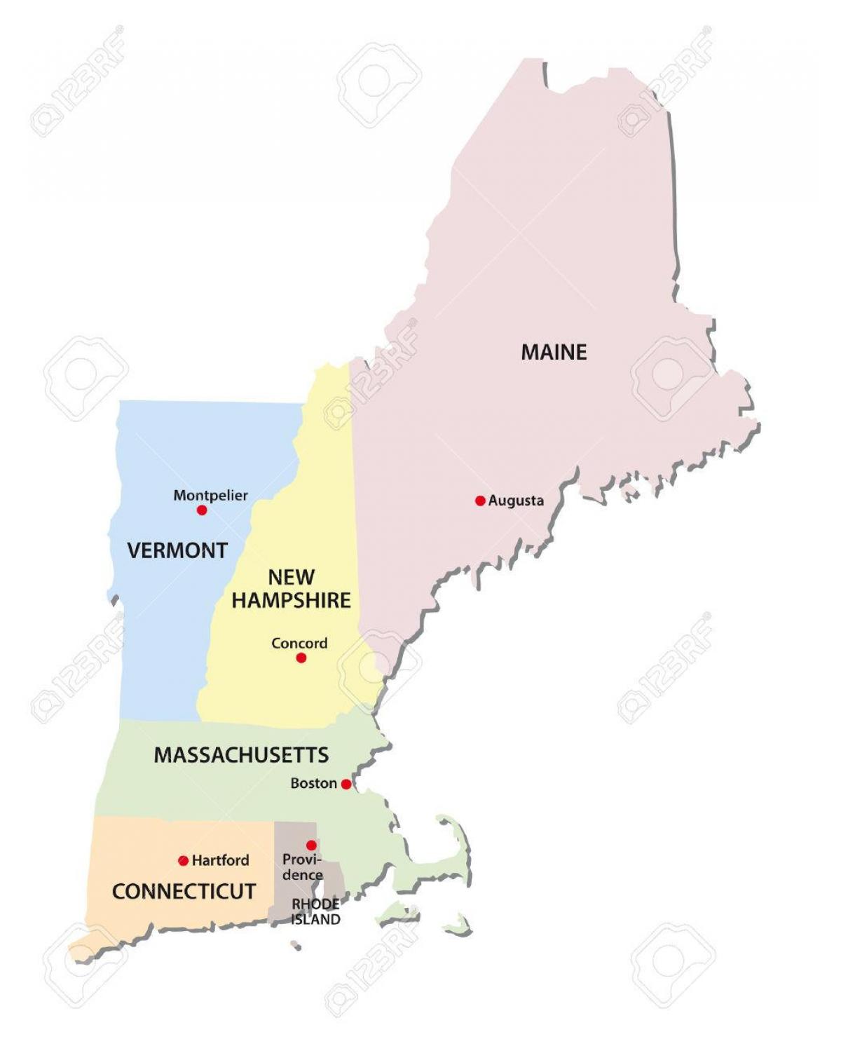 peta New England syarikat