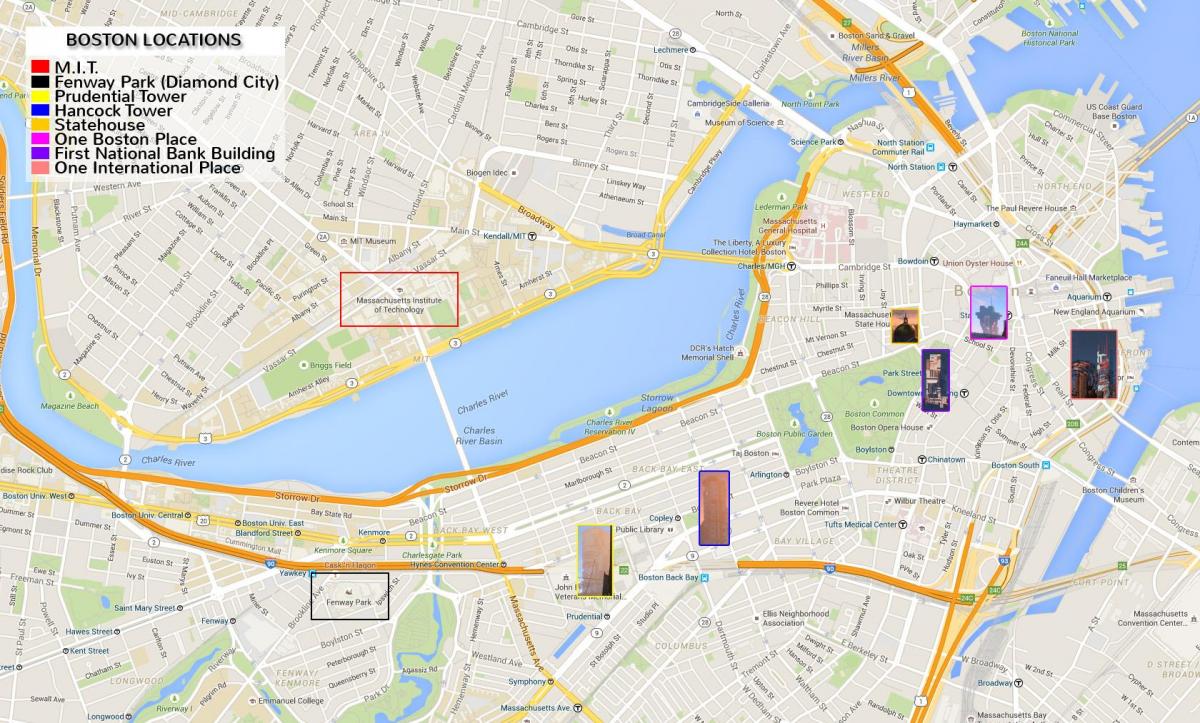 peta bandar Boston