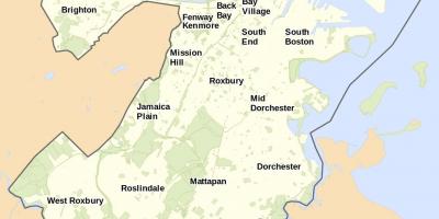 Peta Boston dan kawasan sekitarnya