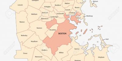 Peta Boston kawasan