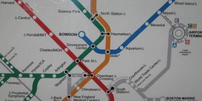 Boston selatan stasiun peta